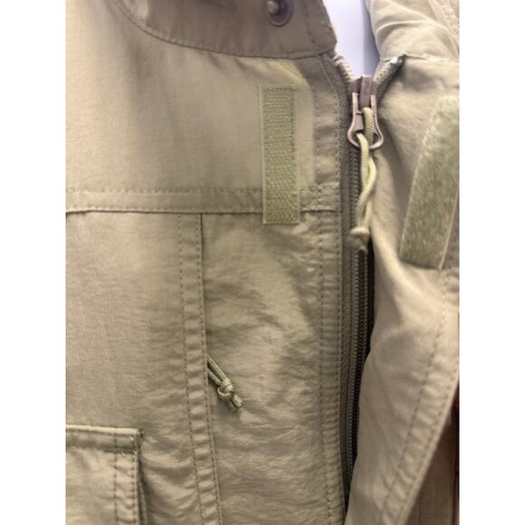 RUFF HEWN VTG Fishing Hunting Vest Mens L Tan Nylon Mesh Lined Outdoors Zip Snap - Picture 5 of 5